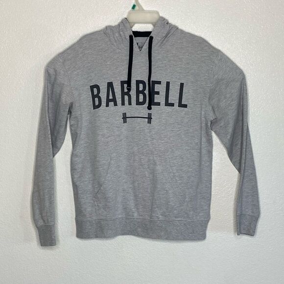 BARBELL Athletic Apparel Men’s Light Gray Pullover Hoodie Size M - Picture 1 of 8